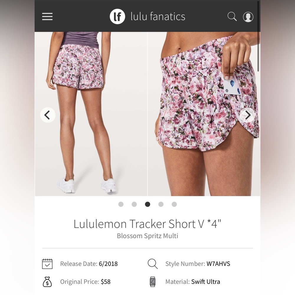 Lululemon Tracker Short V* 4”